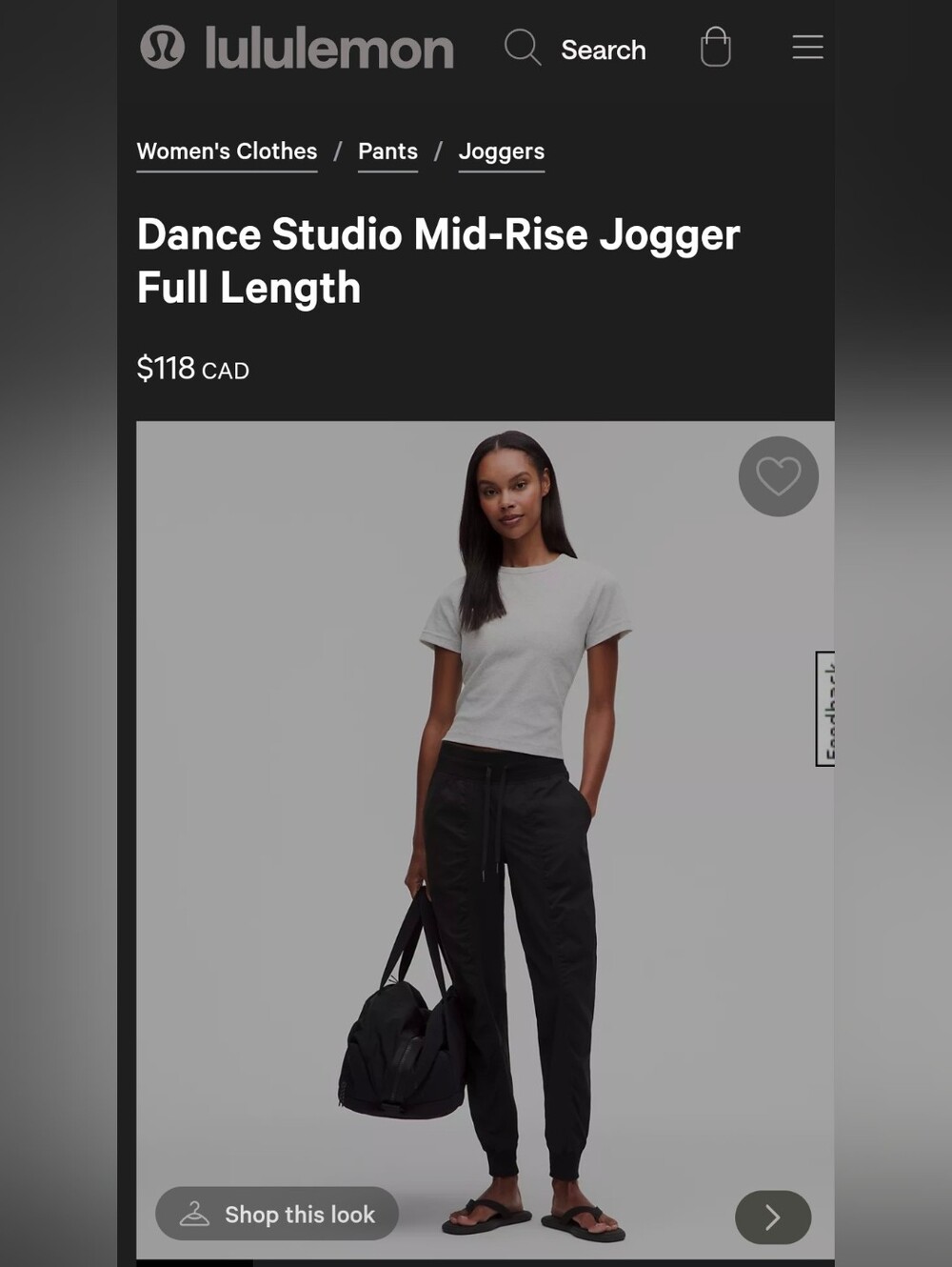 Lululemon Dance Studio Mid-Rise Jogger Full Length. Cuffed Bottoms. 6
